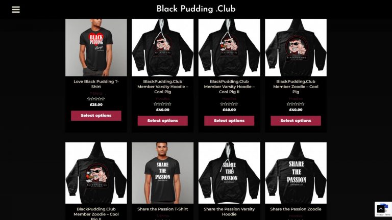 Black Pudding Club Shop